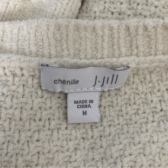 J. Jill Ivory Chenille Cable Knit Sweater - Picture 10 of 10